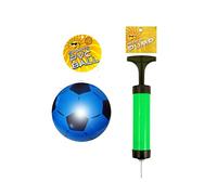 HENBRANDT Assorted PVC Football Balls 22.5cm (Uninflated) and Sports Pump Set