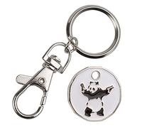HENBRANDT Banksy Panda with guns urban art Trolley locker Token Keyring x 1 unit