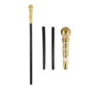Fancy Dress Gold Topped Pimp Cane 70s Costume Accessory