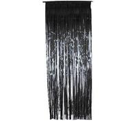 HENBRANDT Black Metallic Shimmer Curtain - 3 x 8 Ft / 91 x 244cm