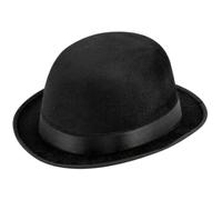 HENBRANDT Black Velour Bowler Hat - Adult Fancy Dress Costume | One Size, Adults and Ages 14+, Victorian, Magician, Halloween, Theatre, Cosplay, Stage Shows