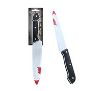 HENBRANDT Bloodied Knife 31cm Halloween Bloody Kitchen Knife Prop Weapon Blood Splatter Trick or Treat Halloween Fancy Dress Costume Accessories