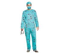 HENBRANDT Bloody Surgeon Adult Halloween Costume - Realistic Medical Horror Fancy Dress Outfit, One Size Fits Most, Perfect for Parties, Festivals & Cosplay Events