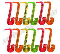 Henbrandt Bulk Buy Offers Inflatable Saxophone Musical Instrument Hawaiian Fancy Dress (Quantity: 12)