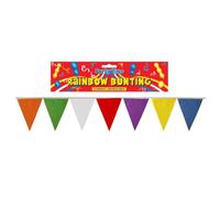 Henbrandt Bunting 30cm Penant 25 On A 7m 25 Stretch - Rainbow