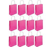 Henbrandt C51 207 Bags With Handles, Hot Neon Pink, Pack of 12