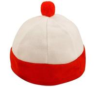 HENBRANDT Child and Adult size Red and White Bobble Hat Find Me Boy Character Beanie Book Day Halloween Book Week Headwear Fancy Dress Costume Accessory for Boys and Girls