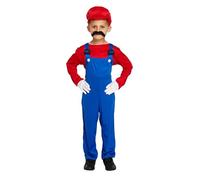 HENBRANDT Child Super Workman Red Costume Medium Size Age 7 - 9 Years