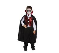 HENBRANDT Children’s Deluxe Vampire Costume for Kids Scary Fancy Dress Outfit Vampire Count Gothic Horror Size Small Ages 4-6 Halloween Fancy Dress for Boys and Girls