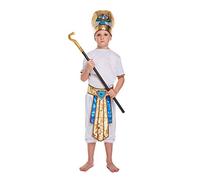 HENBRANDT Children’s Egyptian Boy Fancy Dress Costume Ancient Egypt School History Day Size Large Ages 10-12 Halloween Fancy Dress for Boys Egyptian Outfit for Kids