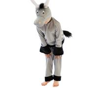 HENBRANDT Children’s Grey Donkey Costume Xmas Nativity Play Pantomime World Book Day Fancy Dress Outfit for Kids Size Medium Ages 7-9 Christmas Fancy Dress for Girls and Boys
