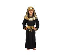 HENBRANDT Children's Egyptian Pharaoh Costume Black Ancient History Dress Up Outfit Boys Fancy Dress Costume World Book Day Dress Up Kids (Medium Age 7-9)