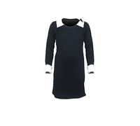 HENBRANDT Children’s Scary Daughter Fancy Dress Costume Long Sleeve Black Dress with White Collar Spooky Family Goth Manor Size Large Ages 10-12 Halloween Fancy Dress for Girls