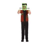 HENBRANDT Children’s Scary Monster with Neck Bolts Fancy Dress Costume Mad Scientist’s Creature Gothic Horror Kids Monster Size Large Ages 10-12 Halloween Fancy Dress for Boys
