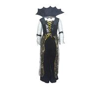 HENBRANDT Children’s Spiderella Fancy Dress Costume Scary Gothic Vampire Lady Spider Queen Cobweb Dress Size Large Ages 10-12 Halloween Fancy Dress for Girls