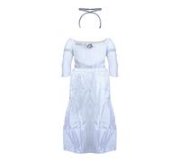 HENBRANDT Children’s White Angel Costume with Silver Halo Headband Xmas Fancy Dress Outfit Christmas Nativity Play Size Large Ages 10-12 Christmas Fancy Dress for Girls