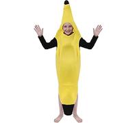 HENBRANDT Children’s Banana Costume for Kids Fancy Dress Outfit Fruit Costumes Banana Suit Size Medium Ages 7-9 Funny Halloween Fancy Dress for Boys and Girls