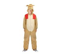HENBRANDT Children's Brown Camel Costume Medium 7-9 Years - Cute Plush One-Piece Bodysuit with Hooded Face for Nativity School Plays Fancy Dress Parties