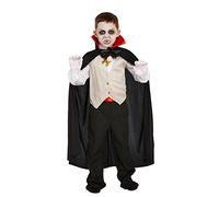 HENBRANDT Children’s Classic Vampire Costume for Kids Scary Fancy Dress Outfit Vampire Count Gothic Horror Size Small Ages 4-6 Halloween Fancy Dress for Boys and Girls