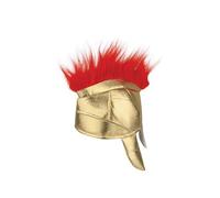 Henbrandt Children's Roman Centurion Helmet - One Size - Red Plume | One Size, 94cm Circumference, Soft Fabric, Red Fur Plume, EN71 Safety Tested, Ages 3 Plus