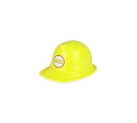 HENBRANDT Children's Yellow Plastic Construction Worker Hard Hat Boss Sticker Kids Boys Girls Builder Fancy Dress Costume Role Play Helmet Toy Pack of 12