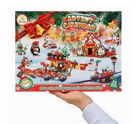Henbrandt Christmas Advent Calendar Building Block Set - 24 Festive Buildable Toys Interactive Holiday Countdown Gift for Kids Ages 6-12