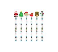 HENBRANDT Christmas Pencil with Eraser - Pack of 12 (Assorted Designs and colours)