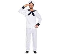 Mens Sailor Fancy Dress Stag Party Marine Navy Nautical