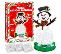 HENBRANDT Crystal Growing Kit for Kids Magic Snowman Christmas (1 x Pack) | Grow Your Own Snowman With White Crystals, A Fun Christmas Experiment, Festive Craft Activity And Stocking Filler For Kids