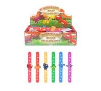HENBRANDT 1x Dinosaur Snap Bracelet for Kids Soft Silicone Slap Band 3D Dinosaur Design Stocking Filler Party Bag Favour Lucky Dip Slap Bracelet Snap Band Boys Girls Bracelet Wristband