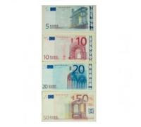 Henbrandt EURO Note Money Novelty Erasers - Realistic €5 €10 €20 & €50 Notes - Set of 4