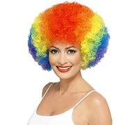 Henbrandt Fancy Dress Rainbow Multi Coloured Clown Clowns Wig Adult Size