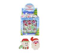 Henbrandt Funky Pencil Erasers - Various Designs - Christmas, Lipstick, Food, Sweets, Planes, Hearts, Emojis. Smiles (Christmas (pack of 2))