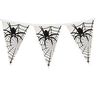 HENBRANDT Halloween 6m Spider Bunting with 20 Pennants - Pack of 2
