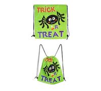 HENBRANDT Halloween Drawstring Bag Trick or Treat Design - Spooky Spider Kids Party Bag Lightweight Trick or Treat Accessory 40 x 37.5 cm