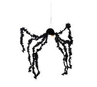 HENBRANDT Halloween Hanging Spider Decoration 76cm - Spooky Scary Large Black Tinsel Creepy Party Prop Haunted House Scene Setter Outdoor Indoor Decor