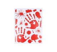 Henbrandt Halloween Window Stickers 8 Sheets 20cm x 25cm Bloody Hands Blood Splatter Decorations - Spooky Removable Clings for Party, Home, Shop, School Decor - Single Pack (Total 8 Sheets)