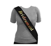 HENBRANDT Hen Party Bridesmaid Black Sash With Silver Text