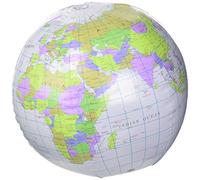 Henbrandt Inflatable Globe Blow Up Globe World Map Atlas Ball Earth Map Blow Up Ball 40cm