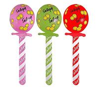 Henbrandt INFLATABLE LOLLIPOP 72CM KIDS FUN PARTY NOVELTY ACCESSORY COLOURS NEW