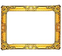 Henbrandt 6x Inflatable Picture Frame in Gold 80cm x 60cm Photo Booth Selfie Frame for Birthday Celebrations Anniversary Wedding Parties Picture Perfect Inflatable Photo Frame