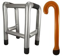 Henbrandt Inflatable Zimmer Frame and Walking Stick Set. Great Fun novelty present old man women (frame + Free Stick)
