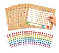 HENBRANDT Kids Reward Chart with Star Stickers (12 Pack) | Each Pack Contains 8 A4 Reward Charts + 8 Sticker Sheets, Ideal for Chores, Good Behaviour, Routines and Kids Rewards