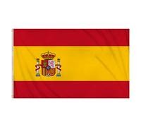 Henbrandt Large Flag of Spain Red and Yellow Spanish Flag World Cup Decoration Double Sided Spanish Banner European Flags 5FT x 3FT with Eyelets Flag Spain