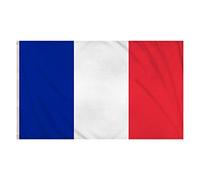 Henbrandt Large France Flag Blue, Red and White Tricolour French Flag World Cup Six Nations Decoration Double Sided French Banner European Flags 5FT x 3FT with Eyelets Flag France