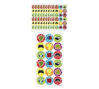HENBRANDT Large Gamer Stickers 180 Assorted Videogame Stickers Teachers School Reward Arts and Crafts for Kids Birthday Party Bag Favours Loot Bag Fillers Lucky Dip Favours for Boys and Girls