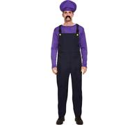 HENBRANDT Men's Retro 1980s Super Plumber Costume, Multiple Sizes Available