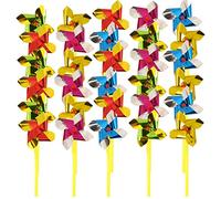 HENBRANDT Mini Foil Windmills On Stick 7cm Assorted Colours (Pack of 30)