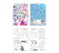 HENBRANDT MINI Unicorn Fun Children's Kids Activity Colouring Puzzle Book, 12 Count (Pack of 1)