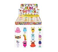 Henbrandt Monsters Temporary Tattoos for Children 24 Assorted Designs Perfect Party Bag Filler & Gift Idea for Children (Pack of 24)
